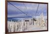 Skiers Ride Chairlift at Whitefish Mountain Resort, Montana, Usa-Chuck Haney-Framed Photographic Print