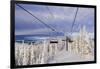 Skiers Ride Chairlift at Whitefish Mountain Resort, Montana, Usa-Chuck Haney-Framed Photographic Print