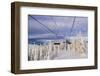 Skiers Ride Chairlift at Whitefish Mountain Resort, Montana, Usa-Chuck Haney-Framed Photographic Print