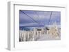 Skiers Ride Chairlift at Whitefish Mountain Resort, Montana, Usa-Chuck Haney-Framed Photographic Print