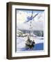 Skiers Riding Chairlift up to Slopes from Village of Solden, Tirol Alps, Tirol, Austria-Richard Nebesky-Framed Photographic Print