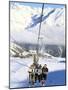 Skiers Riding Chairlift up to Slopes from Village of Solden, Tirol Alps, Tirol, Austria-Richard Nebesky-Mounted Photographic Print