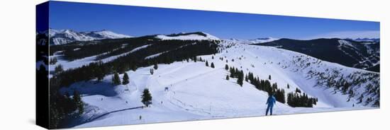 Skiers Skiing, Vail Ski Resort, Vail, Colorado, USA-null-Stretched Canvas