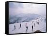 Skiers, Steinberkogel Area, Kitzbuhel, Austria-Adam Woolfitt-Framed Stretched Canvas