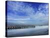 Skies over the Pier-Adrian Campfield-Stretched Canvas