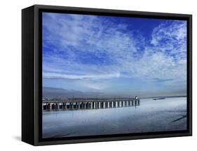 Skies over the Pier-Adrian Campfield-Framed Stretched Canvas