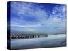 Skies over the Pier-Adrian Campfield-Stretched Canvas