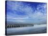 Skies over the Pier-Adrian Campfield-Stretched Canvas