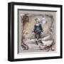 Skieur Ruban Rouge-Stephanie Holbert-Framed Art Print