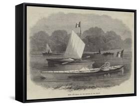 Skiff and Canoe for the Empress of the French-Edwin Weedon-Framed Stretched Canvas