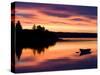 Skiff at Sunrise in Eggemoggin Reach, Little Deer Isle, Maine, USA-Jerry & Marcy Monkman-Stretched Canvas