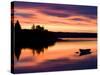 Skiff at Sunrise in Eggemoggin Reach, Little Deer Isle, Maine, USA-Jerry & Marcy Monkman-Stretched Canvas