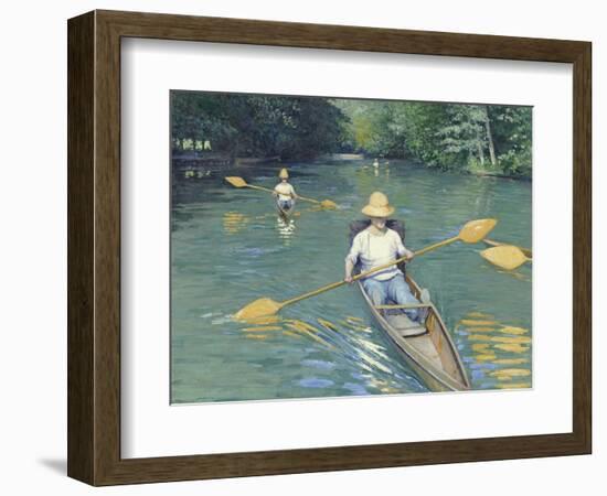 Skiffs, 1877-Gustave Caillebotte-Framed Giclee Print