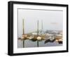 Skiffs and Morning Fog in Southwest Harbor, Maine, Usa-Jerry & Marcy Monkman-Framed Photographic Print