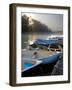 Skiffs and Morning Fog in Southwest Harbor, Maine, Usa-Jerry & Marcy Monkman-Framed Photographic Print