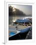 Skiffs and Morning Fog in Southwest Harbor, Maine, Usa-Jerry & Marcy Monkman-Framed Photographic Print