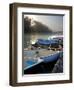 Skiffs and Morning Fog in Southwest Harbor, Maine, Usa-Jerry & Marcy Monkman-Framed Photographic Print