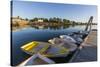 Skiffs at the town docks in Jonesport, Maine.-Jerry & Marcy Monkman-Stretched Canvas