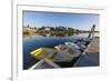 Skiffs at the town docks in Jonesport, Maine.-Jerry & Marcy Monkman-Framed Premium Photographic Print