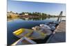 Skiffs at the town docks in Jonesport, Maine.-Jerry & Marcy Monkman-Mounted Premium Photographic Print