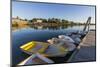 Skiffs at the town docks in Jonesport, Maine.-Jerry & Marcy Monkman-Mounted Photographic Print