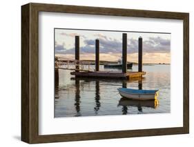 Skiffs Next to the Commercial Fishing Pier in Chatham, Massachusetts. Cape Cod-Jerry and Marcy Monkman-Framed Photographic Print