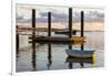 Skiffs Next to the Commercial Fishing Pier in Chatham, Massachusetts. Cape Cod-Jerry and Marcy Monkman-Framed Premium Photographic Print