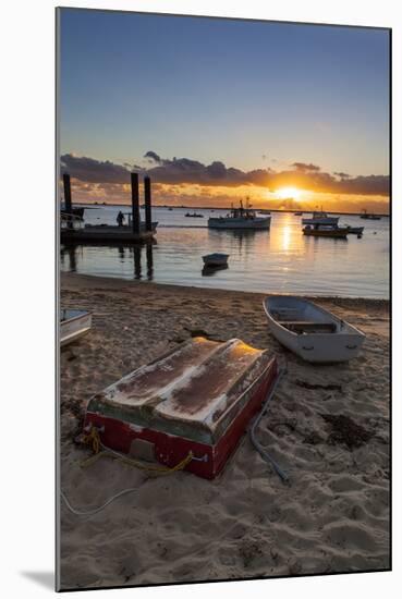 Skiffs Next to the Commercial Fishing Pier in Chatham, Massachusetts. Cape Cod-Jerry and Marcy Monkman-Mounted Photographic Print