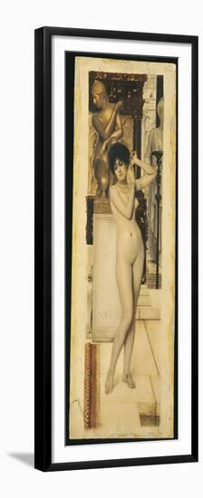 Skigge Und Eingelstudie Fur Die Allegorie Der Skulptor, 1890-Gustav Klimt-Framed Premium Giclee Print