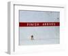 Skiier Arrives at the Finish Line-Paul Sutton-Framed Photographic Print