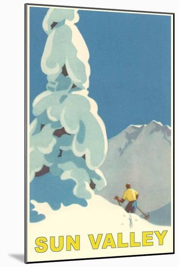 Skiiing in Sun Valley, Idaho-null-Mounted Art Print