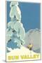 Skiiing in Sun Valley, Idaho-null-Mounted Art Print