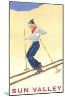 Skiiing in Sun Valley, Idaho-null-Mounted Art Print