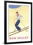 Skiiing in Sun Valley, Idaho-null-Framed Art Print