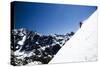 Skiing A Backcountry Line In Glacier National Park-Jay Goodrich-Stretched Canvas