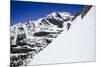 Skiing A Ridgline In The Backcountry Of Glacier National Park-Jay Goodrich-Mounted Photographic Print
