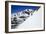 Skiing A Ridgline In The Backcountry Of Glacier National Park-Jay Goodrich-Framed Photographic Print