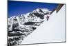 Skiing A Ridgline In The Backcountry Of Glacier National Park-Jay Goodrich-Mounted Photographic Print