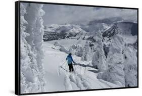 Skiing Amongst Ghost Trees Grand Targhee Ski Resort, Wyoming (MR)-Howie Garber-Framed Stretched Canvas