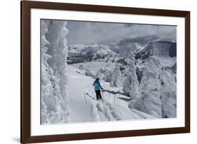 Skiing Amongst Ghost Trees Grand Targhee Ski Resort, Wyoming (MR)-Howie Garber-Framed Photographic Print