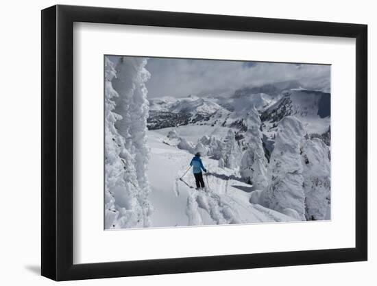 Skiing Amongst Ghost Trees Grand Targhee Ski Resort, Wyoming (MR)-Howie Garber-Framed Photographic Print