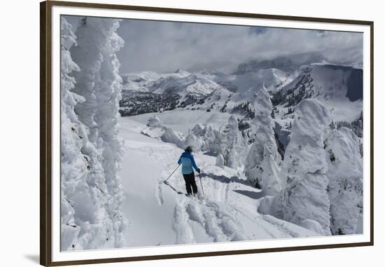 Skiing Amongst Ghost Trees Grand Targhee Ski Resort, Wyoming (MR)-Howie Garber-Framed Premium Photographic Print