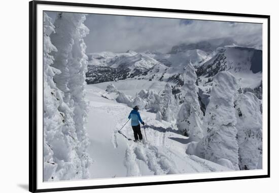 Skiing Amongst Ghost Trees Grand Targhee Ski Resort, Wyoming (MR)-Howie Garber-Framed Premium Photographic Print