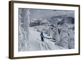 Skiing Amongst Ghost Trees Grand Targhee Ski Resort, Wyoming (MR)-Howie Garber-Framed Photographic Print