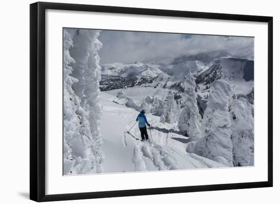 Skiing Amongst Ghost Trees Grand Targhee Ski Resort, Wyoming (MR)-Howie Garber-Framed Photographic Print