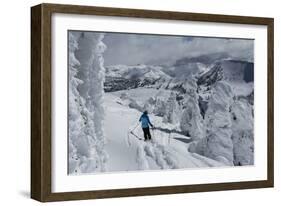 Skiing Amongst Ghost Trees Grand Targhee Ski Resort, Wyoming (MR)-Howie Garber-Framed Photographic Print