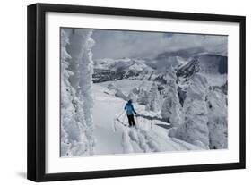 Skiing Amongst Ghost Trees Grand Targhee Ski Resort, Wyoming (MR)-Howie Garber-Framed Photographic Print