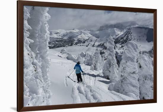 Skiing Amongst Ghost Trees Grand Targhee Ski Resort, Wyoming (MR)-Howie Garber-Framed Photographic Print