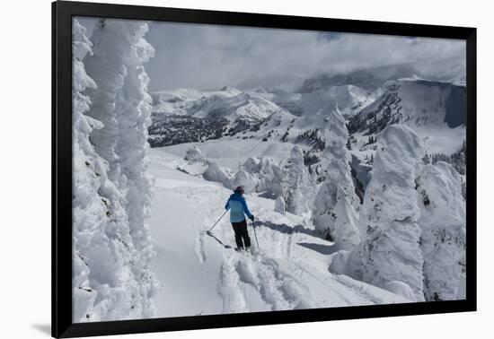 Skiing Amongst Ghost Trees Grand Targhee Ski Resort, Wyoming (MR)-Howie Garber-Framed Photographic Print