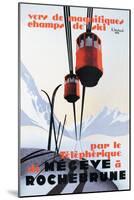 Skiing and Tram-Paul Ordner-Mounted Art Print